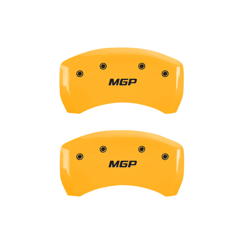 MGP 4 Caliper Covers Engraved Front & Rear MGP Yellow Finish Black Characters 2007 Audi A4