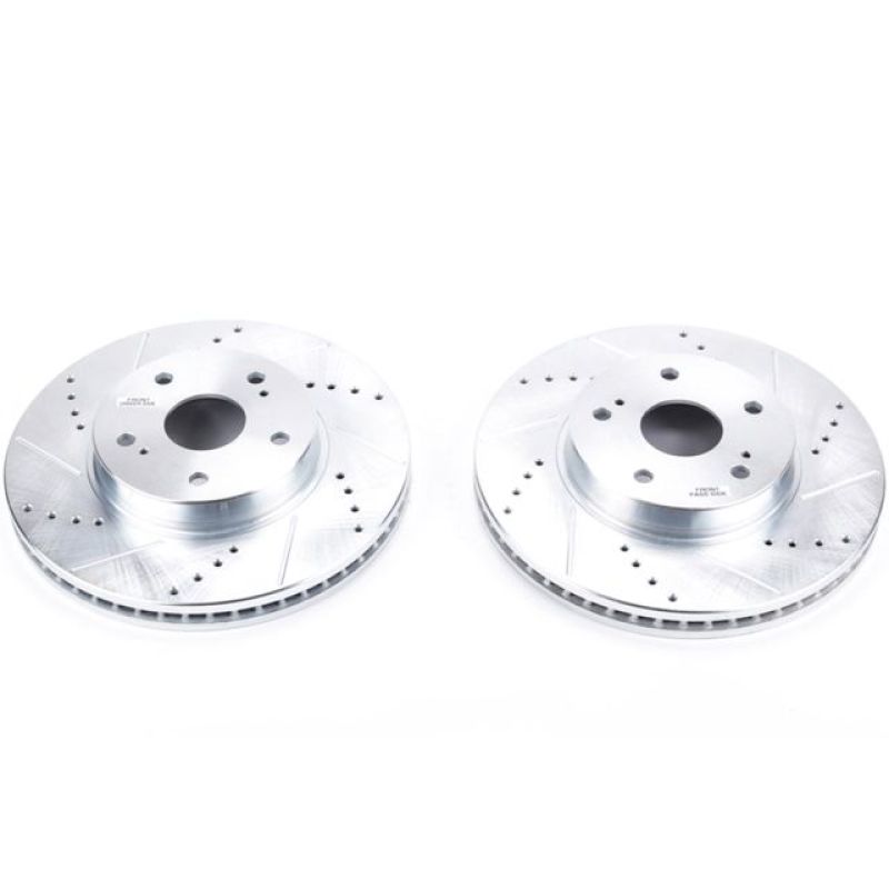 Power Stop 15-18 Subaru Legacy Front Evolution Drilled & Slotted Rotors - Pair