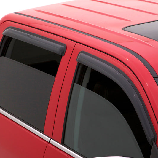 AVS 04-12 Chevy Colorado Crew Cab Ventvisor Outside Mount Window Deflectors 4pc - Smoke