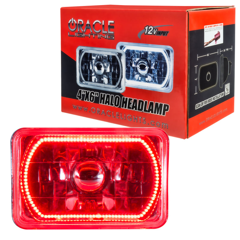 Oracle Pre-Installed Lights 4x6 IN. Sealed Beam - Red Halo SEE WARRANTY