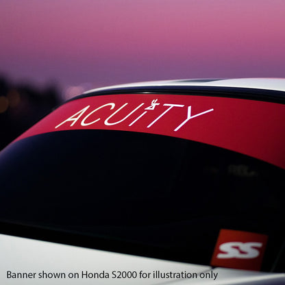Acuity - Matte Red Windshield Banner