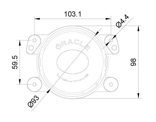 Oracle 100mm 15W Driving Beam LED Emitter - 6000K SEE WARRANTY