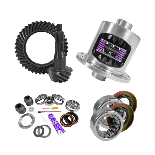 Yukon 9.75in Ford 4.11 Rear Ring & Pinion Install Kit 34 Spline Positraction 2.99in Axle Bearing