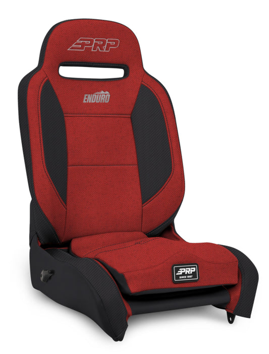 PRP Enduro Elite Reclining Suspension Seat (Passenger Side) Red/Black