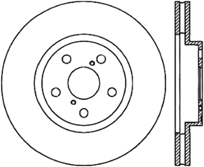 StopTech Sport Slotted 91-95 Toyota MR2 Cryo Front Right Rotor