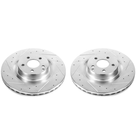Power Stop 09-14 Mercedes-Benz CL550 Front Evolution Drilled & Slotted Rotors - Pair