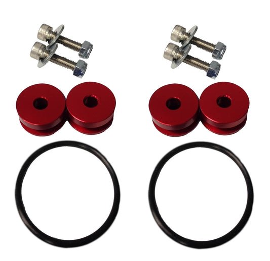 Torque Solution Billet Bumper Quick Release Kit (Red): Universal