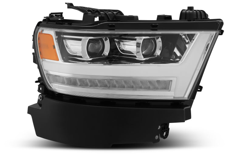 AlphaRex 19-20 Ram 1500HD PRO-Series Proj Headlight Plnk Styl Chrm w/Activ Light/Seq Signal/Plnk DRL