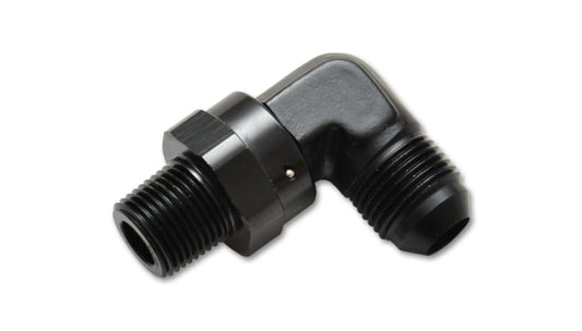 Vibrant - -4AN to 1/4in NPT Male Swivel 90 Degree Adapter Fitting