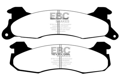 EBC 83-93 Ford Mustang 2.3 (Rear Rotors) Greenstuff Rear Brake Pads