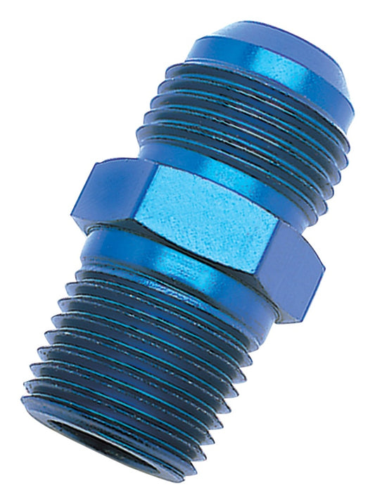 Russell Performance -12 AN to 1/2in NPT Straight Flare to Pipe (Blue)