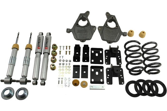 Belltech LOWERING KIT 14 Chev/GM 1500 Ext/Crw Cab 2WD 3in or 4in Ft/5in or 6in Rr w/ Shocks
