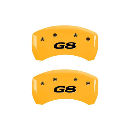 MGP 4 Caliper Covers Engraved Front Pontiac Rear G8 Yellow Finish Black Char 2008 Pontiac G8