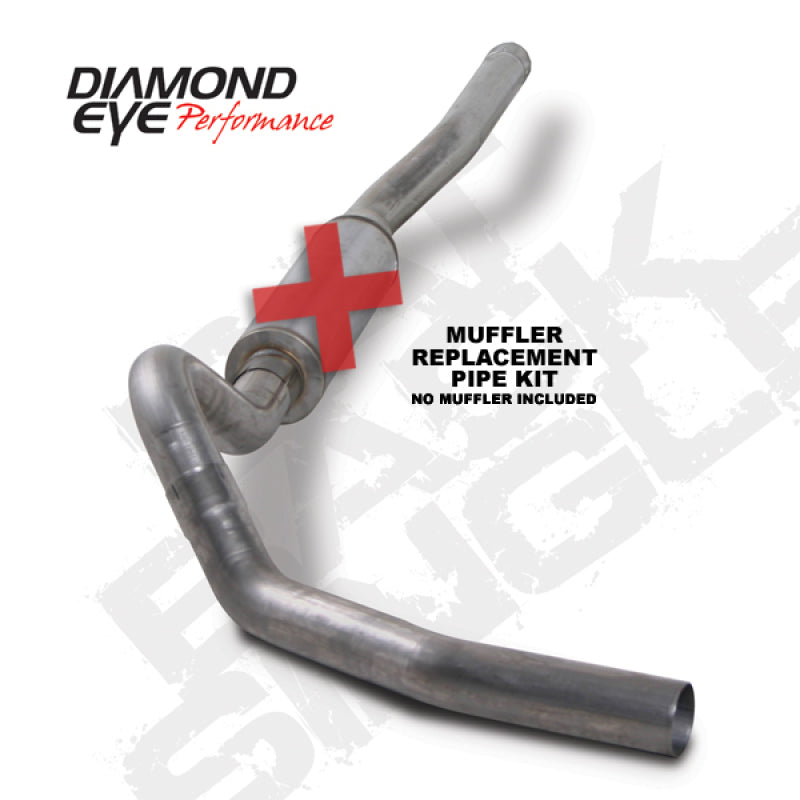 Diamond Eye KIT 4in CB SGL MFLR RPLCMENT PIPE SS CHEVY/GMC 6.6L 2500/3500 2006-2007.5