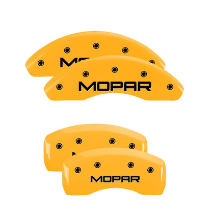 MGP 4 Caliper Covers Engraved Front & Rear Mopar Yellow Finish Black Char 2001 Chrysler PT Cruiser