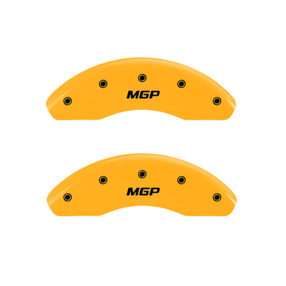 MGP 4 Caliper Covers Engraved Front & Rear MGP Yellow Finish Black Char 2002 Pontiac Grand Prix