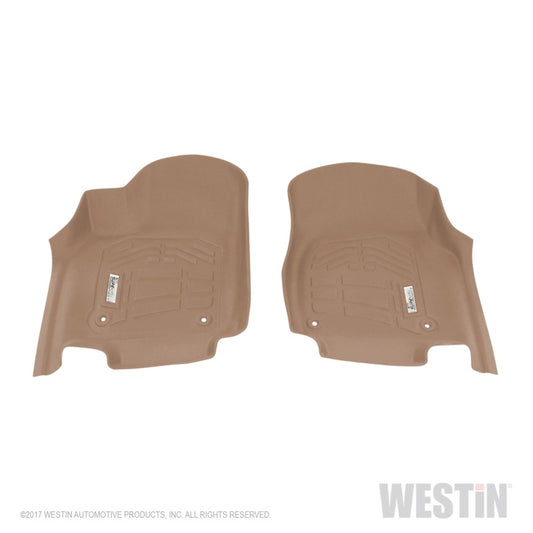 Westin 2013-2018 Dodge/Jeep Durango Wade Sure-Fit Floor Liners Front - Tan