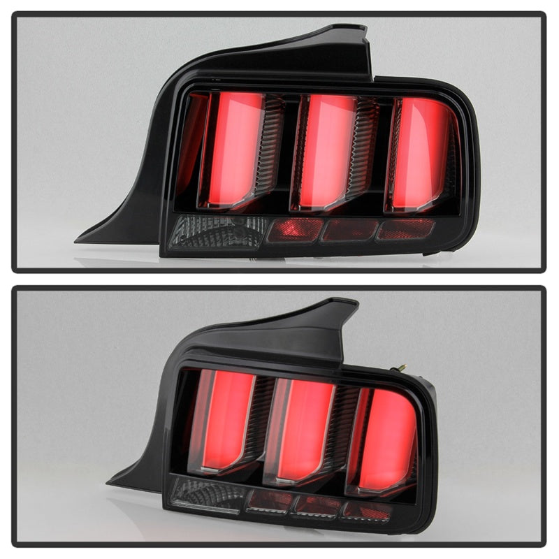 Spyder 05-09 Ford Mustang (White Light Bar) LED Tail Lights - Smoke ALT-YD-FM05V3-LED-SM