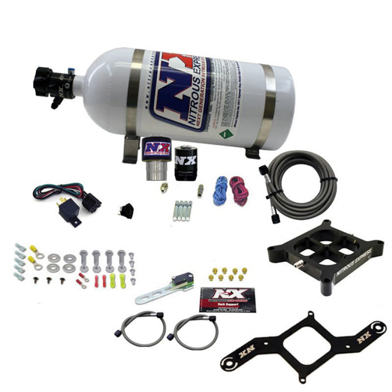 Nitrous Express Single Entry Crossbar RNC .178 4500 Flange Nitrous Kit (250-650HP) w/10lb Bottle