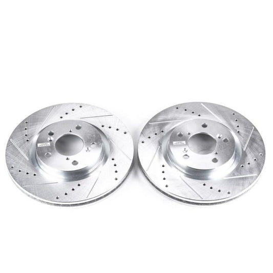 Power Stop 09-14 Acura TL Front Evolution Drilled & Slotted Rotors - Pair