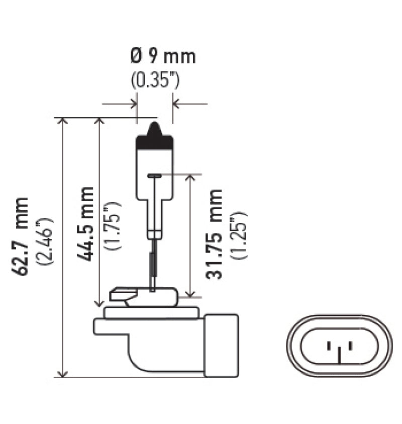 Hella Optilux 881 12V Xenon Yellow XY Bulb