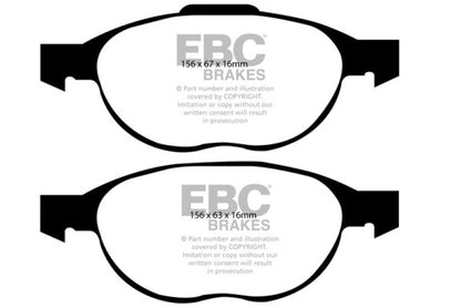 EBC 12+ Ford C-Max 2.0 Hybrid Greenstuff Front Brake Pads