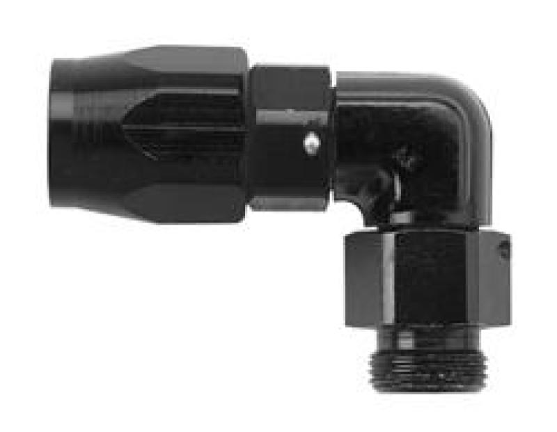 Fragola -12AN x 90 Degree Hose End x 3/4 NPT - Black