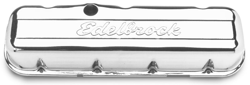 Edelbrock Valve Cover Signature Series Chevrolet 1965 and Later 396-502 V8 Low Chrome