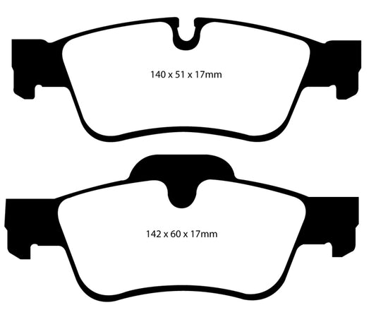 EBC 05-06 Mercedes-Benz G55 AMG 5.4 Supercharged Yellowstuff Rear Brake Pads