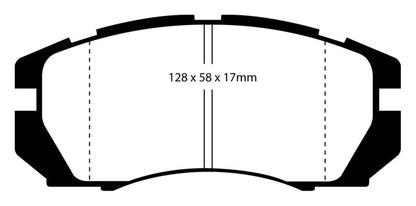 EBC 95-96 Subaru Impreza 2.2 Redstuff Front Brake Pads