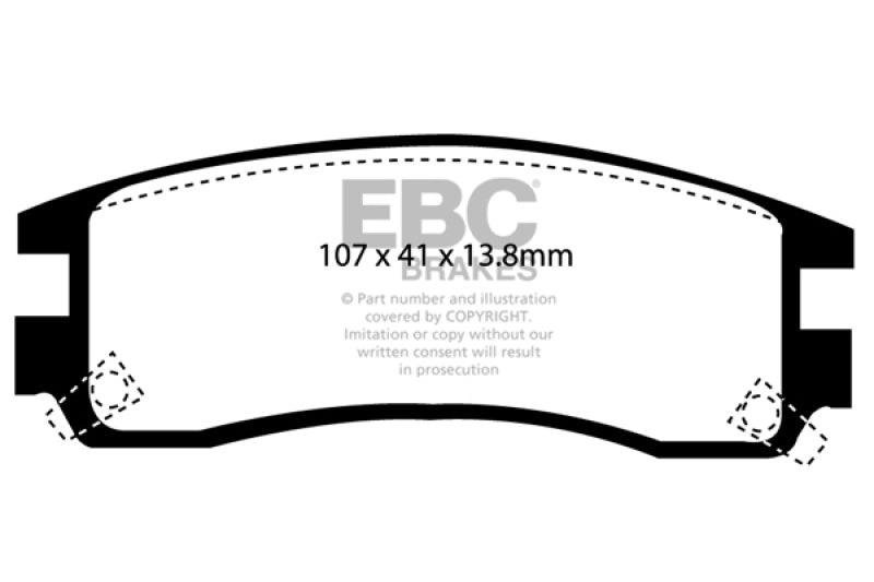 EBC 94-95 Buick Regal 3.1 Ultimax2 Rear Brake Pads