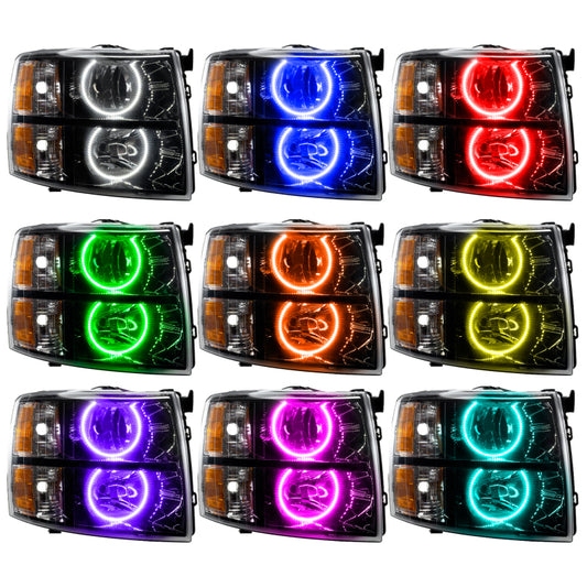 Oracle 07-13 Chevy Silverado SMD HL - Black - Round Style - ColorSHIFT w/ 2.0 Controller NO RETURNS