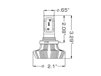 Oracle 9012 4000 Lumen LED Headlight Bulbs (Pair) - 6000K SEE WARRANTY