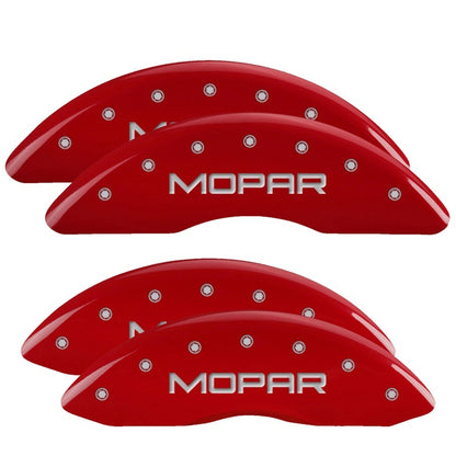 MGP 4 Caliper Covers Engraved Front & Rear MGP Red finish silver ch