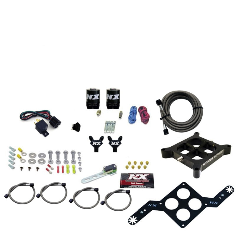 Nitrous Express 4150 Single Entry Billet Crossbar Nitrous Plate Kit (50-300HP) w/o Bottle