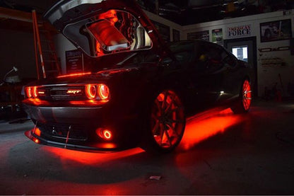 Oracle 15-21 Dodge Challenger Waterproof LED Fog Light Halo Kit - ColorSHIFT SEE WARRANTY