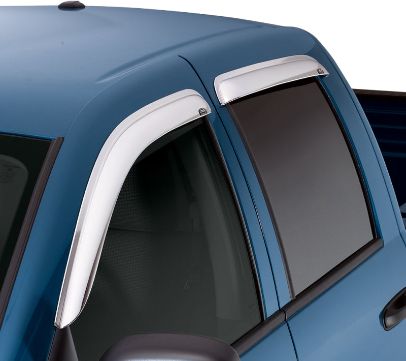 AVS 19-22 Ford Ranger Crew Cab Ventvisor Outside Mount Window Deflectors 4pc - Chrome