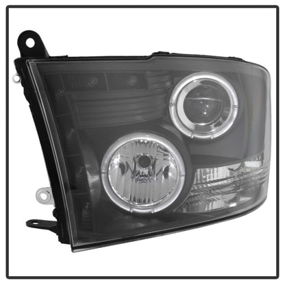 Spyder Dodge Ram 1500 09-14 10-14 Projector Headlights Halogen- LED Halo LED - Blk PRO-YD-DR09-HL-BK