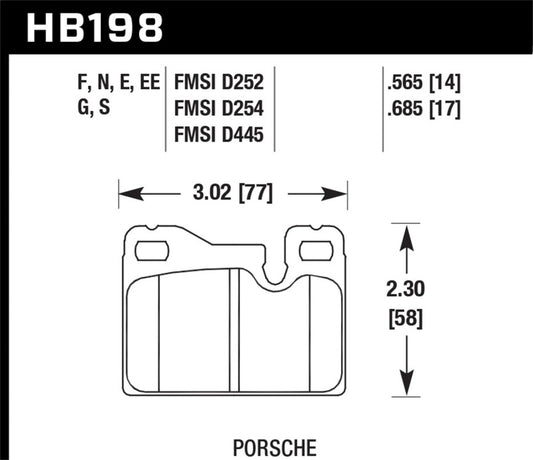 Hawk 87-89 Porsche 924 2.5L S Rear ER-1 Brake Pads