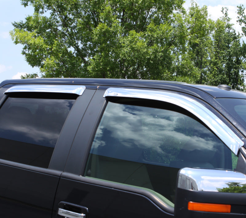 AVS 19-22 Ford Ranger Crew Cab Ventvisor Outside Mount Window Deflectors 4pc - Chrome
