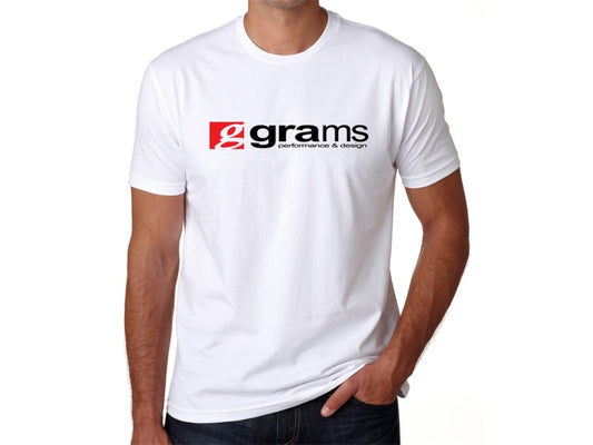 Grams Performance and Design Logo White T-Shirt - M