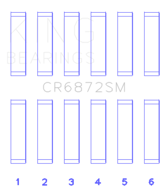 King Toyota 1GR-FE (Size +.50mm) Connecting Rod Bearing Set