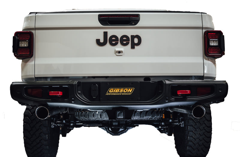 Gibson 20-22 Jeep Gladiator JT Rubicon 3.6L 3in/2.5in Cat-Back Dual Split Exhaust - Stainless