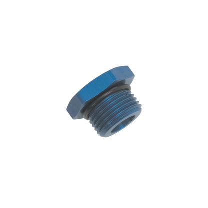 Russell Performance -10 AN Straight Thread Plug (Blue)