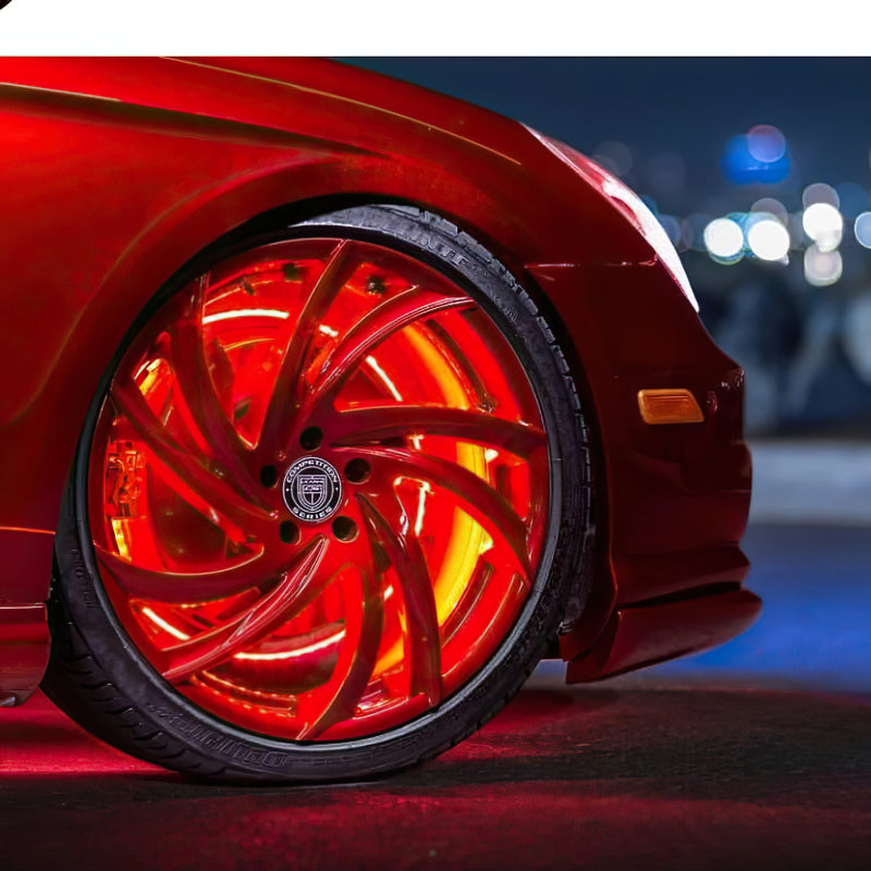 Oracle LED Illuminated Wheel Rings - Double LED - Red SEE WARRANTY