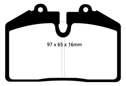 EBC 92-93 Porsche 911 (964) 3.6 Carrera RS America Yellowstuff Front Brake Pads