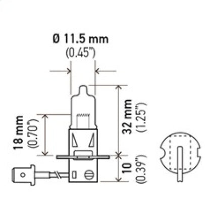 Hella Optilux H3 12V / 100W Xenon White XB Light Bulb