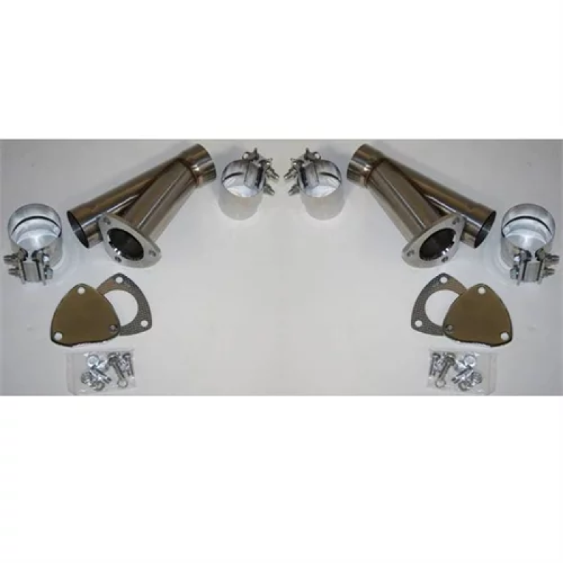 Granatelli 4.0in Stainless Steel Manual Dual Exhaust Cutout Kit w/Slip Fit & Band Clamps