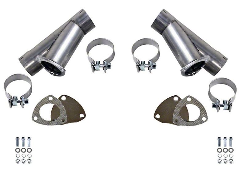 Granatelli 3.0in Stainless Steel Manual Dual Exhaust Cutout Kit w/Slip Fit & Band Clamp