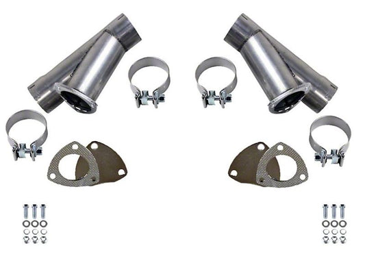 Granatelli 3.0in Stainless Steel Manual Dual Exhaust Cutout Kit w/Slip Fit & Band Clamp